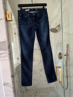 AG Adriano Goldschmied Women's Skinny Jeans in Dark Blue